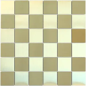 Metal Brass Mosaic by Beaumont Tiles, a Brick Look Tiles for sale on Style Sourcebook