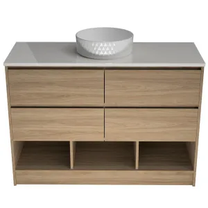 Kansas 1200 Vanity Kick Drawers Only with Basin & Solid Surface Top by Timberline, a Vanities for sale on Style Sourcebook