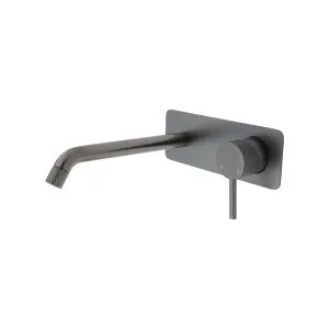 Axle Wall Basin Set Soft Square Curved 200 Gun Metal by null, a Bathroom Taps & Mixers for sale on Style Sourcebook