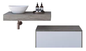 Milan 750 Vanity Wall Hung Drawers Only with Basin & Laminate Top by Timberline, a Vanities for sale on Style Sourcebook