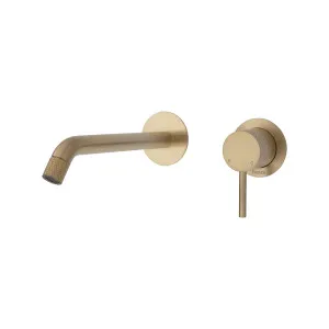 Axle Wall Basin Set Small Plate Curved 200 Urban Brass by Fienza, a Bathroom Taps & Mixers for sale on Style Sourcebook