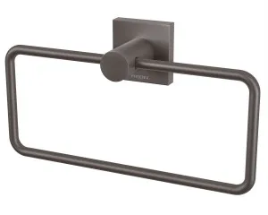 Radii Square Towel Ring Gun Metal by PHOENIX, a Towel Rails for sale on Style Sourcebook