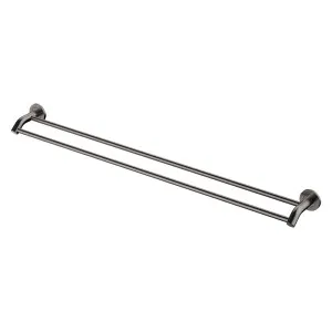 Kaya Towel Rail Double 900 Gun Metal by Fienza, a Towel Rails for sale on Style Sourcebook