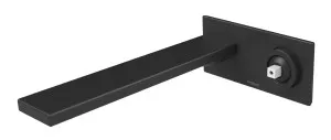 Zimi Wall Basin Set Straight 200 Matte Black by null, a Bathroom Taps & Mixers for sale on Style Sourcebook