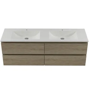 Nevada Plus Vanity 1500 Wall Hung Drawers Only Double Bowl Regal Mineral Composite Top by Beaumont Tiles, a Vanities for sale on Style Sourcebook