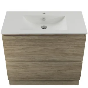 Nevada Plus Vanity 900 Floor Standing Drawers Only Centre Bowl Alpha Ceramic Top by Beaumont Tiles, a Vanities for sale on Style Sourcebook