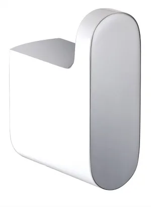 Jaya Robe Hook Chrome/White by Ikon, a Shelves & Hooks for sale on Style Sourcebook