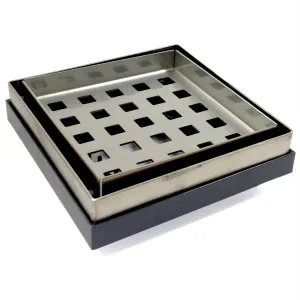 AW SS Sq Grate 130x130x80mm PVC Base by AW, a Shower Grates & Drains for sale on Style Sourcebook