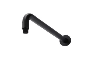 Round Wall Shower Curved Arm 400 Black by Meir, a Shower Heads & Mixers for sale on Style Sourcebook