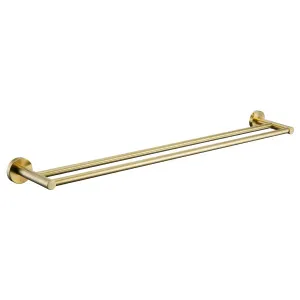 Misha Double Towel Rail 750 Brushed Gold by Haus25, a Towel Rails for sale on Style Sourcebook