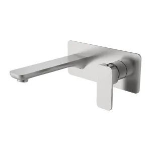 Platz Wall Basin Set Straight 180 Brushed Nickel by null, a Bathroom Taps & Mixers for sale on Style Sourcebook