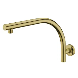 Lina Curved Shower Arm 412 Brush Gold by Haus25, a Laundry Taps for sale on Style Sourcebook