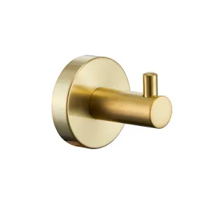 Misha Round Robe Hook Brushed Gold by Haus25, a Shelves & Hooks for sale on Style Sourcebook