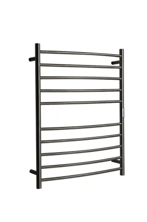 Towel Rail Heated Curved 700X900 Brushed Nickel by Hotwire, a Towel Rails for sale on Style Sourcebook