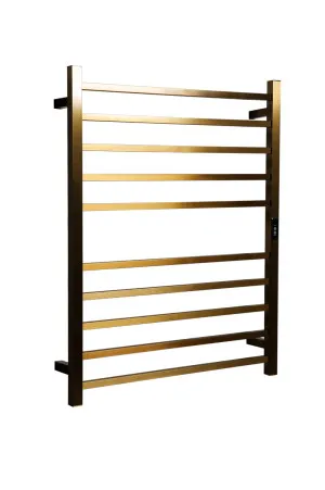 Towel Rail Heated Flat Square 700X900 Brushed Gold by Hotwire, a Towel Rails for sale on Style Sourcebook