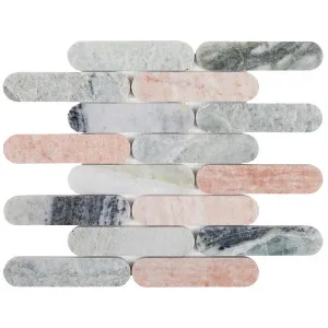 Sherrin Green-Multi Marble Natural Product Capsule Honed Mosaic by Beaumont Tiles, a Mosaic Tiles for sale on Style Sourcebook