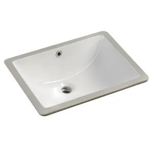 Arial Undermount Basin NTH Ceramic 465x345 Gloss White by null, a Basins for sale on Style Sourcebook