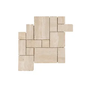 Mineral Natural Travertine Natural Product French Pattern Tumbled Mosaic by Beaumont Tiles, a Mosaic Tiles for sale on Style Sourcebook