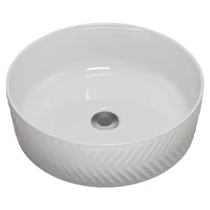 Allure Arrow Vessel Basin 360x360 Gloss White by Timberline, a Basins for sale on Style Sourcebook