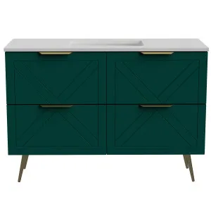 Sutherland House Vty 1200 Legs Centre WG Basin SilkSurface UC Top by Timberline, a Vanities for sale on Style Sourcebook