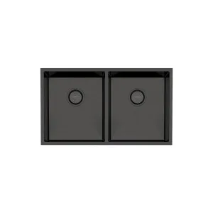 Phoenix 4000 Double Bowl Sink Brushed Black by PHOENIX, a Kitchen Sinks for sale on Style Sourcebook