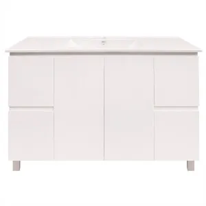 Goulburn 1200 Vanity With Legs Doors & Drawers with Ceramic Basin Top by Duraplex, a Vanities for sale on Style Sourcebook