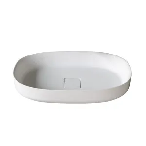 Bonn Oval Vessel Basin Stone 630x400 Matte White by Kaskade Stone, a Basins for sale on Style Sourcebook