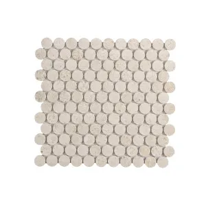 Fiorenza Light Grey Penny Matt Mosaic Tile by Beaumont Tiles, a Mosaic Tiles for sale on Style Sourcebook