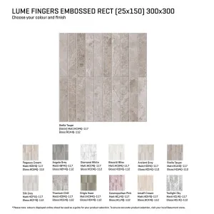 Lume Fingers Embossed Tile by Beaumont Tiles, a Mosaic Tiles for sale on Style Sourcebook