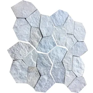 Flagstone Quartz Natural Product Crazypave Frost Structured Mosaic (Crate 5m2) by Beaumont Tiles, a Mosaic Tiles for sale on Style Sourcebook