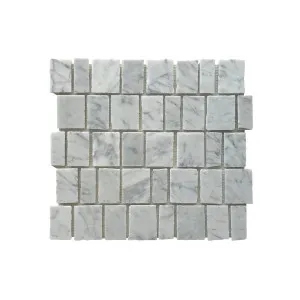 Pisa Bianco Carrara Natural Product Appia Honed Mosaic by Beaumont Tiles, a Mosaic Tiles for sale on Style Sourcebook