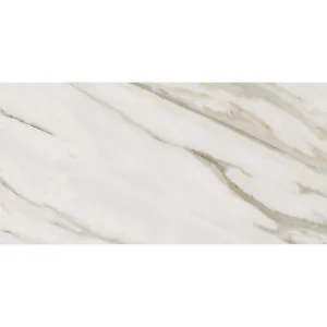 Bora Carrara Gold Gloss Tile by Beaumont Tiles, a Marble Look Tiles for sale on Style Sourcebook