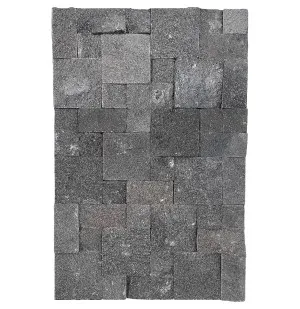 Stone Wall Black Lava Natural Product Stone Roughcut Structured Matt (Pkt6) by Beaumont Tiles, a Marble Look Tiles for sale on Style Sourcebook