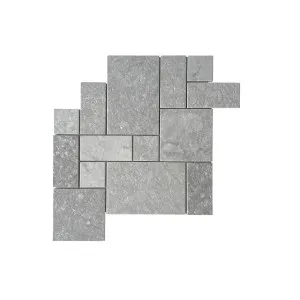 Mineral Grey Travertine Natural Product French Pattern Honed Unfilled Mosaic by Beaumont Tiles, a Mosaic Tiles for sale on Style Sourcebook