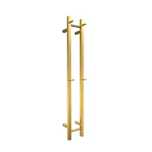 Vertical Heated Towel Rail 2 Rails Brushed Gold by Hot Wire, a Towel Rails for sale on Style Sourcebook