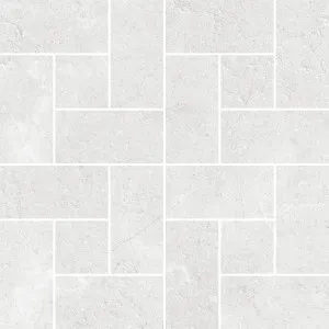 OmniStone Windmill White Silk Mosaic Tile by Beaumont Tiles, a Mosaic Tiles for sale on Style Sourcebook