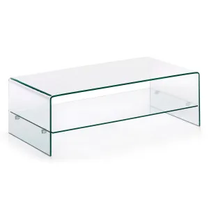 Burano glass coffee table 110 x 55 cm by Kave Home, a Coffee Table for sale on Style Sourcebook