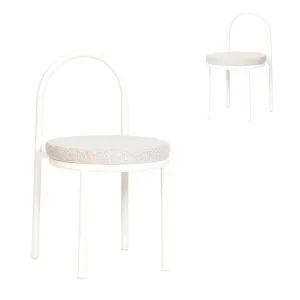 Set of 2 - Mclean White Dining Chair - Clay Grey by Interior Secrets - AfterPay Available by Interior Secrets, a Dining Chairs for sale on Style Sourcebook