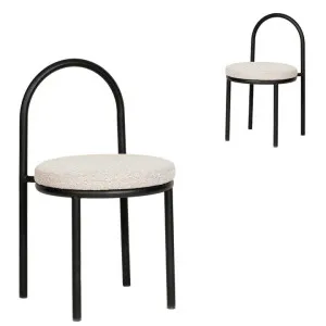 Set of 2 - Mclean Black Dining Chair - Clay Grey by Interior Secrets - AfterPay Available by Interior Secrets, a Dining Chairs for sale on Style Sourcebook