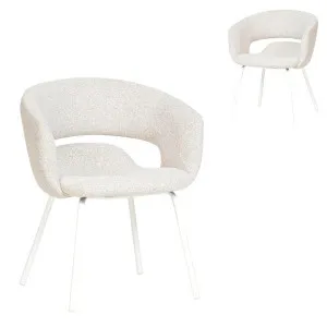 Set of 2 - Dalca White Dining Chair - Clay Grey by Interior Secrets - AfterPay Available by Interior Secrets, a Dining Chairs for sale on Style Sourcebook