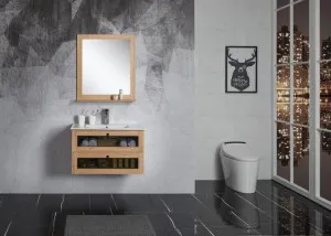 Bel Bagno Manhattan White Oak Ii 800mm Single Bowl Wall Hung Vanity And Basin by Bel Bagno, a Vanities for sale on Style Sourcebook