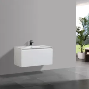 Bel Bagno Prado Gloss White 1200mm Single Bowl Wall Hung Vanity And Basin by Bel Bagno, a Vanities for sale on Style Sourcebook