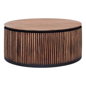 Monaco Round Coffee Table 80cm in Reclaimed Teak by OzDesignFurniture, a Coffee Table for sale on Style Sourcebook