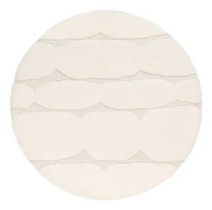 Omaira Ivory Textured Wool Round Rug by Miss Amara, a Contemporary Rugs for sale on Style Sourcebook