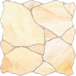 Step Sandstone CrazyPave Beige Embossed Textured Tile by Beaumont Tiles, a Porcelain Tiles for sale on Style Sourcebook