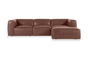 Linden Leather Right Chaise Sofa, Phoenix Coffee, by Lounge Lovers by Lounge Lovers, a Sofas for sale on Style Sourcebook