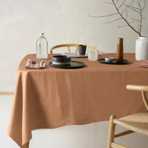 Vintage Design Helm Linen Cotton Terracotta Tablecloth by null, a Table Cloths & Runners for sale on Style Sourcebook