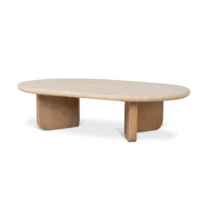 Kalin 1.2m Oval Travertine Coffee Table - Natural by Interior Secrets - AfterPay Available by Interior Secrets, a Coffee Table for sale on Style Sourcebook