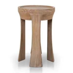 Frodo 34.5cm Round Side Table - Dark Natural by Interior Secrets - AfterPay Available by Interior Secrets, a Side Table for sale on Style Sourcebook