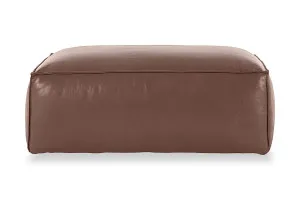 Linden Leather Ottoman, Phoenix Coffee, by Lounge Lovers by Lounge Lovers, a Ottomans for sale on Style Sourcebook